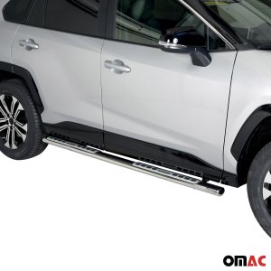 Toyota RAV4 Side Steps - Omac - S.Steel Oval - Grey - '19-'24
